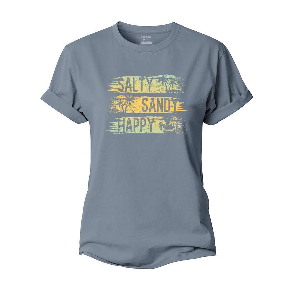 Salty And Happy Women's Cotton T-Shirt