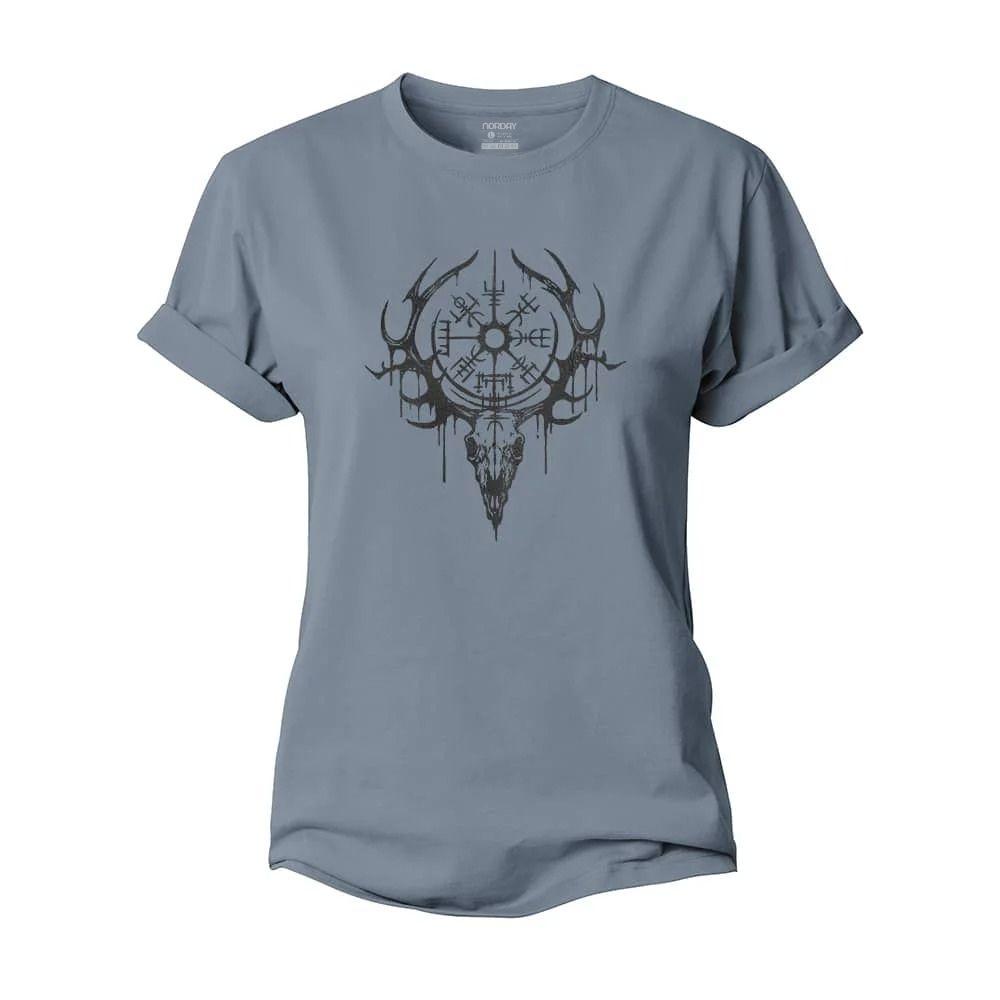 Viking Elk Skull Women's Cotton T-Shirt