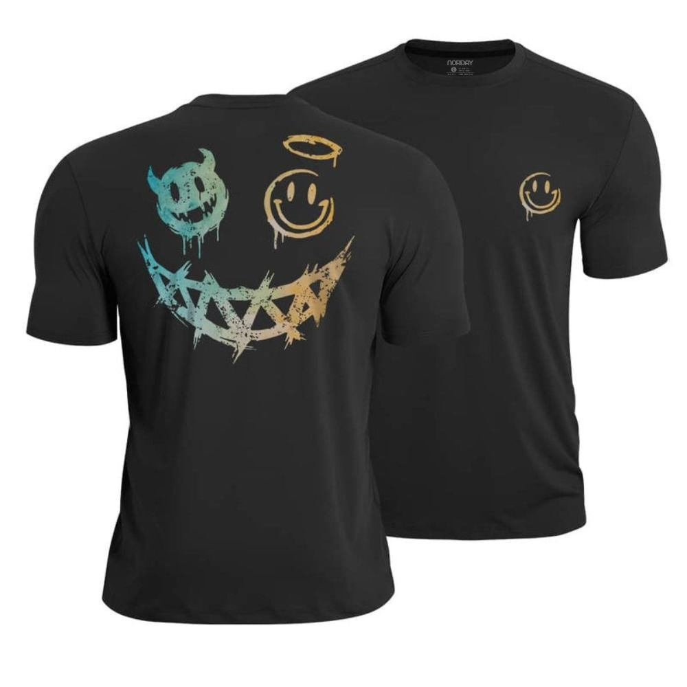 Angel Devil Smiley Athletic Quick-Dry T-Shirt