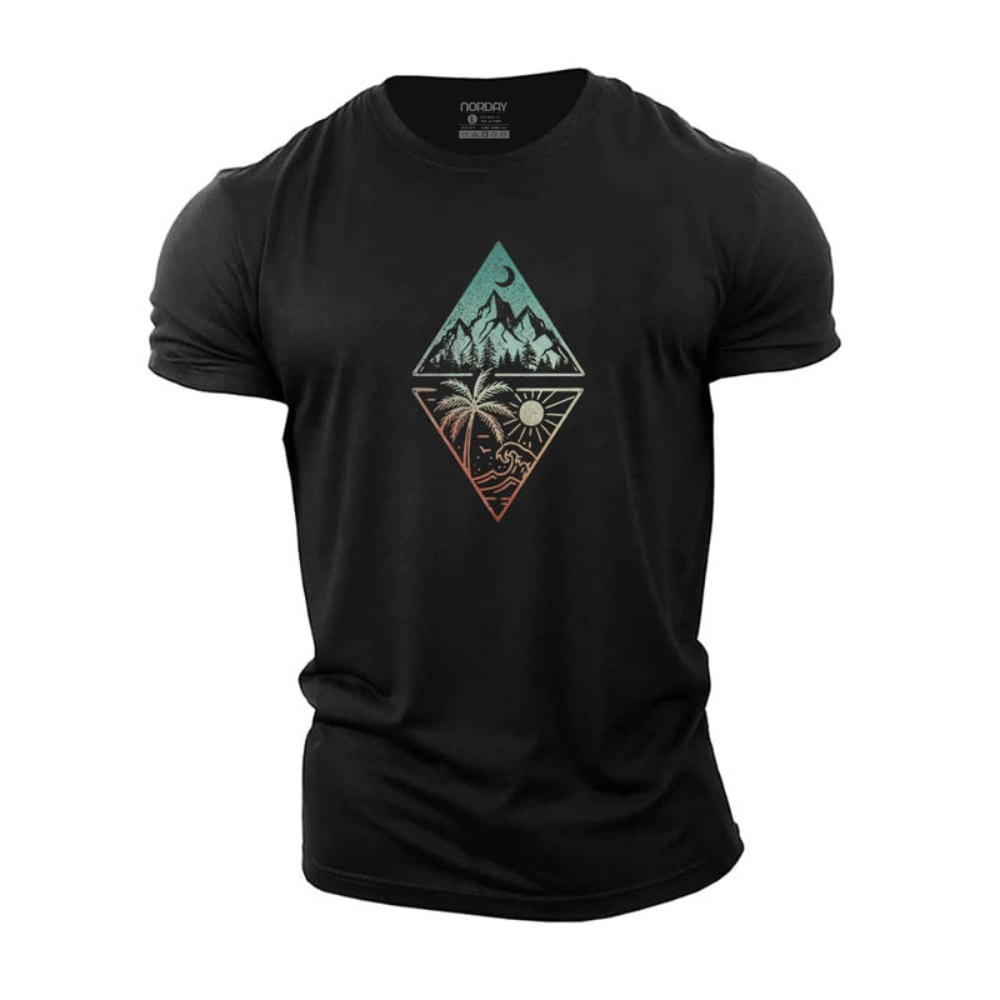 Mountain And Sea Cotton T-Shirt