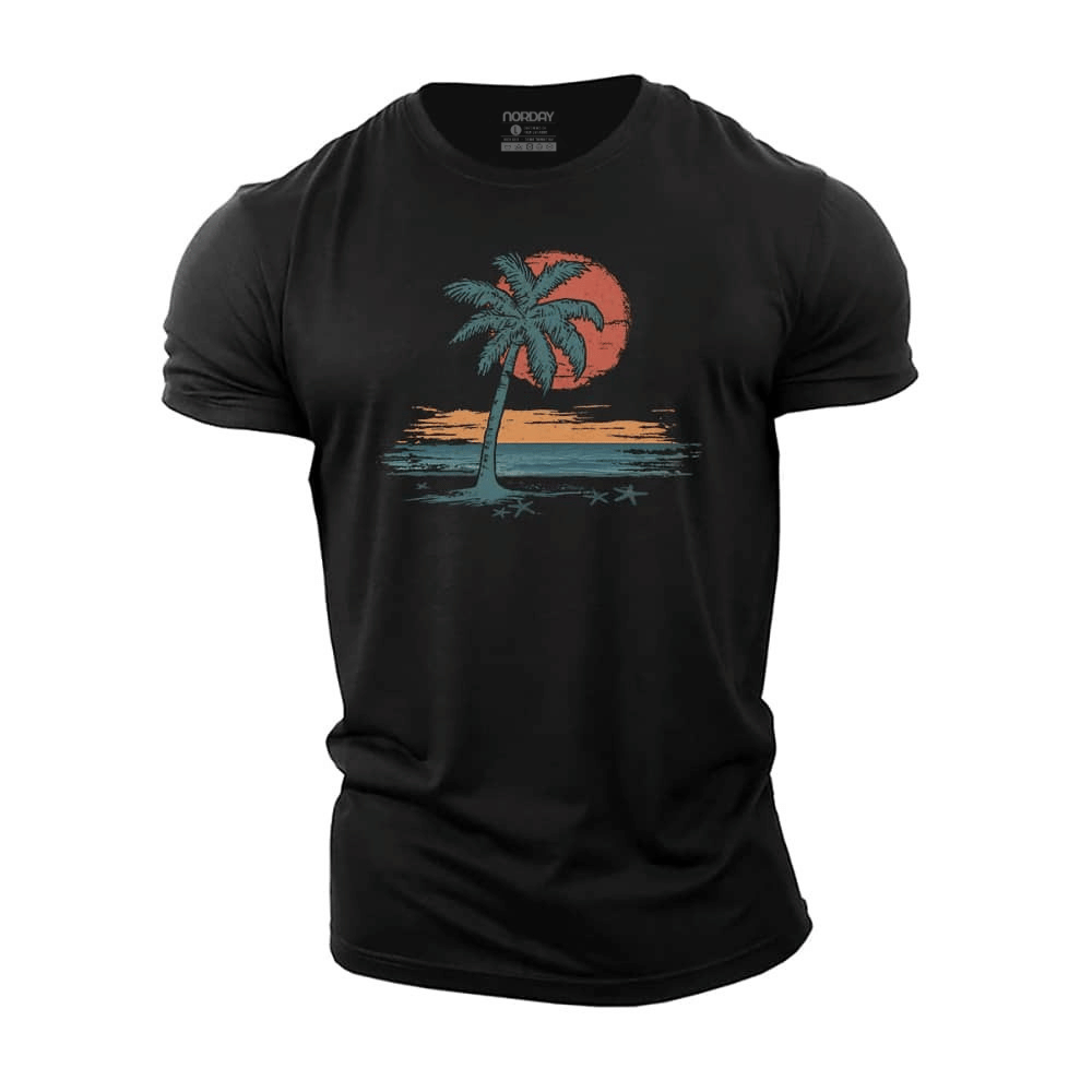 Sunset At The Seaside Cotton T-Shirt
