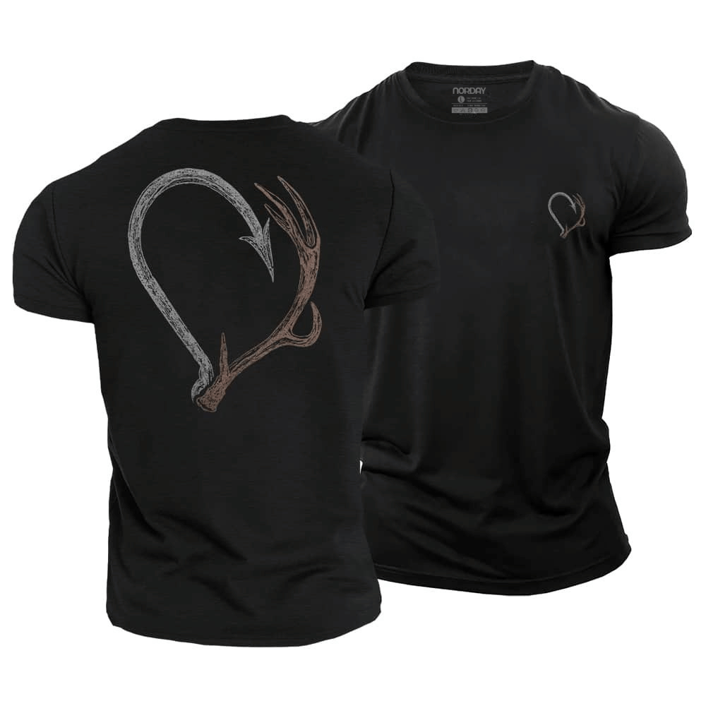 Hook Meets Antler Cotton T-Shirt