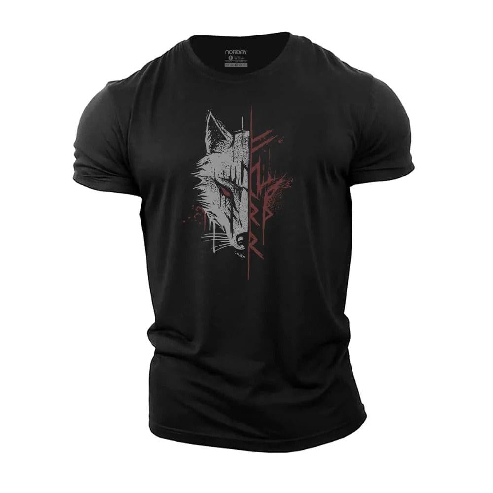 Cool Viking Wolf Cotton T-Shirt