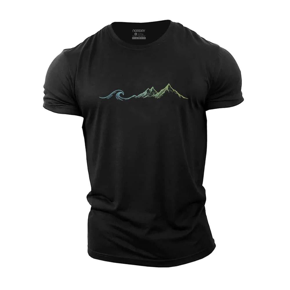 Wave Mountain Cotton T-Shirt