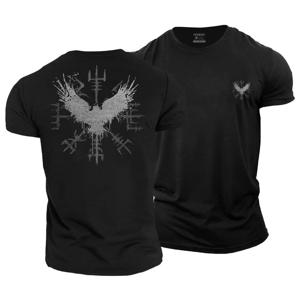 Viking Eagle Compass Cotton T-Shirt