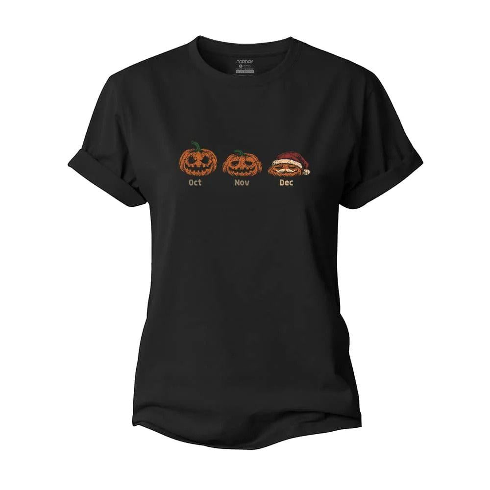 Pumpkin Santa Women's Cotton T-Shirt