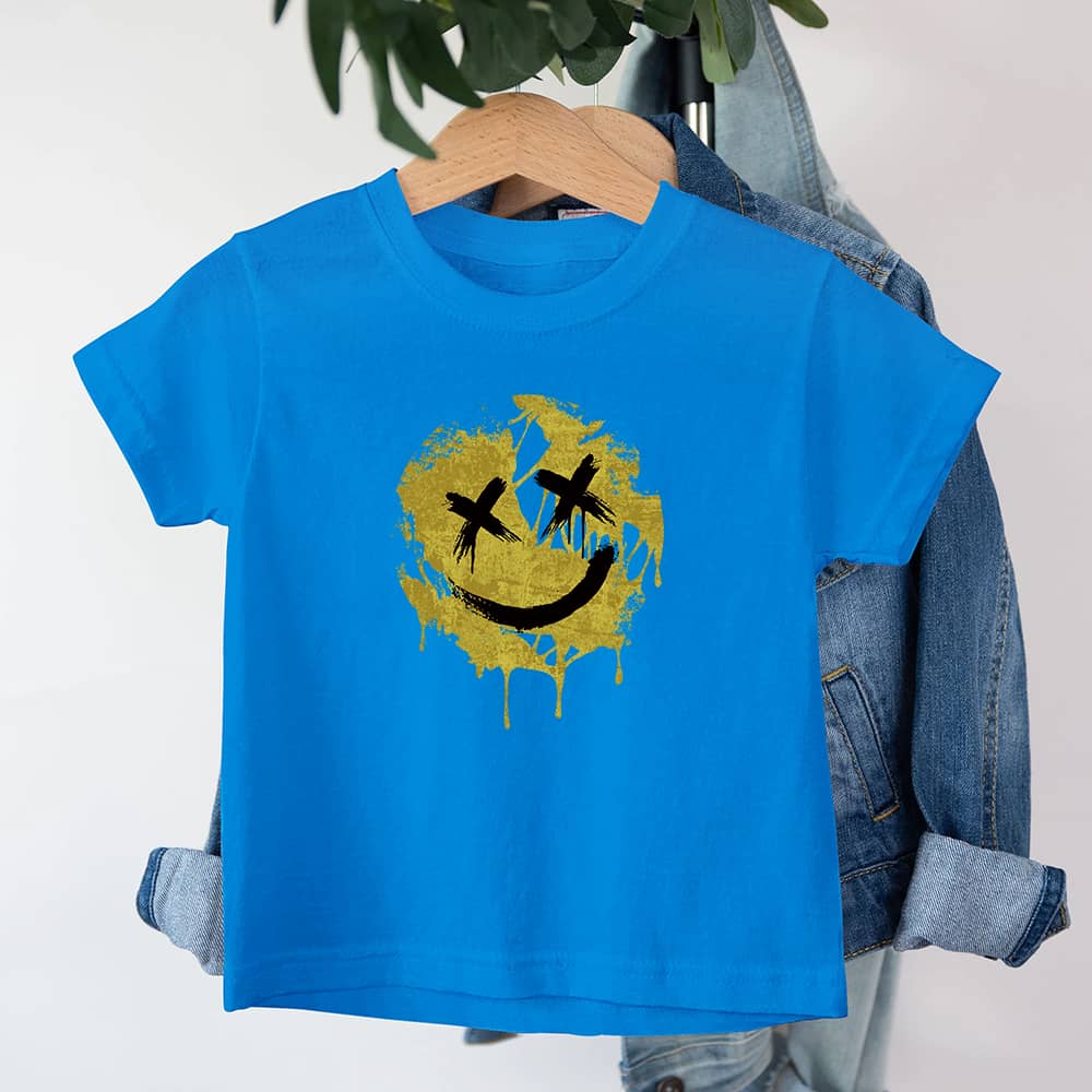 Cracked Smiley Youth Cotton T-Shirt