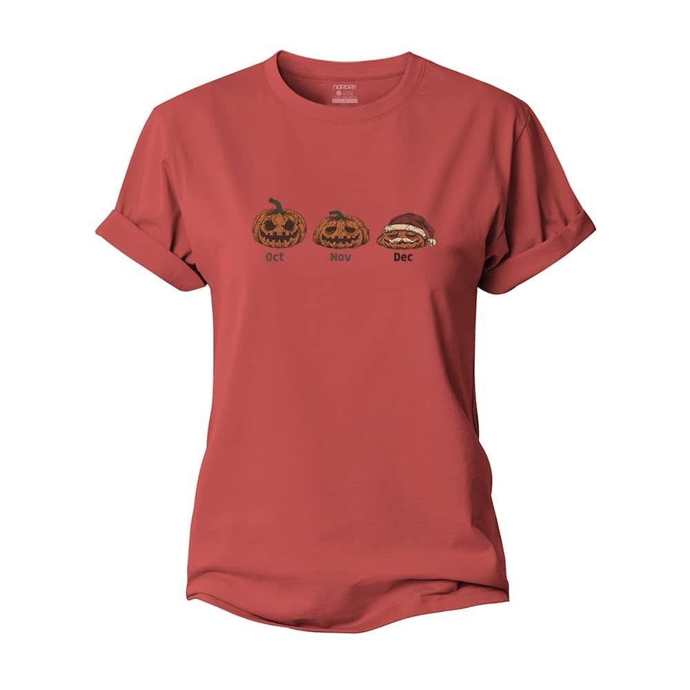 Pumpkin Santa Women's Cotton T-Shirt