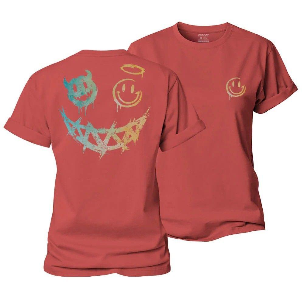 Angel Devil Smiley Women's Cotton T-Shirt