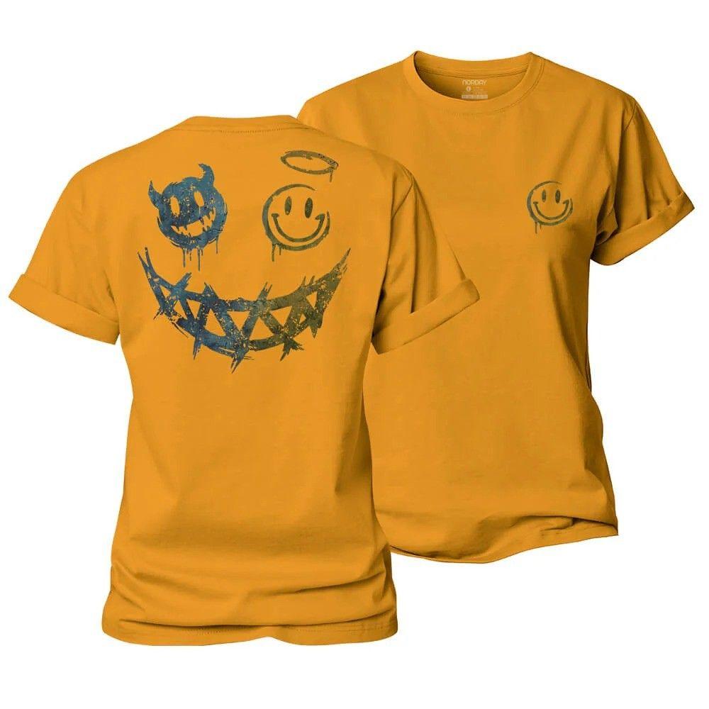Angel Devil Smiley Women's Cotton T-Shirt