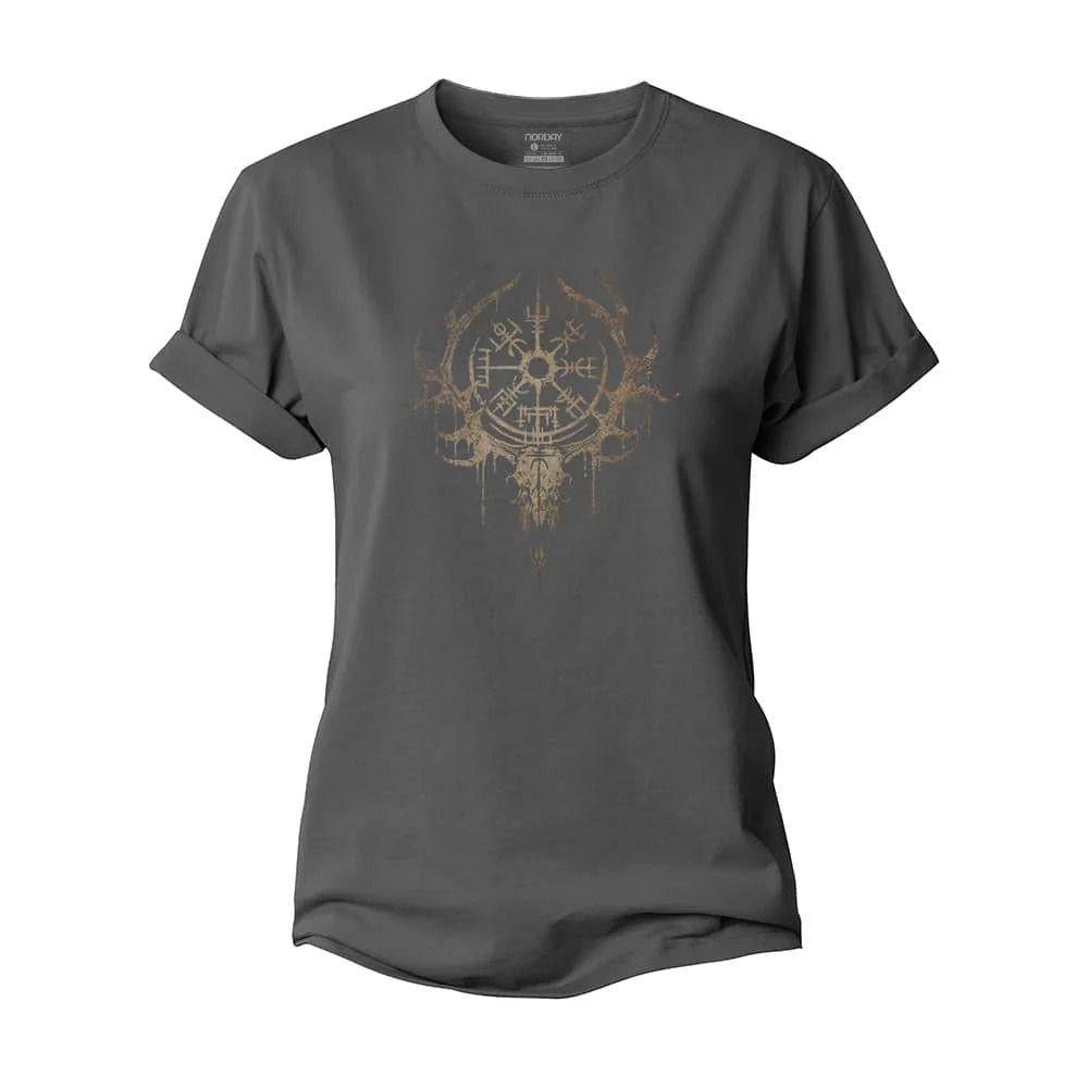 Viking Elk Skull Women's Cotton T-Shirt
