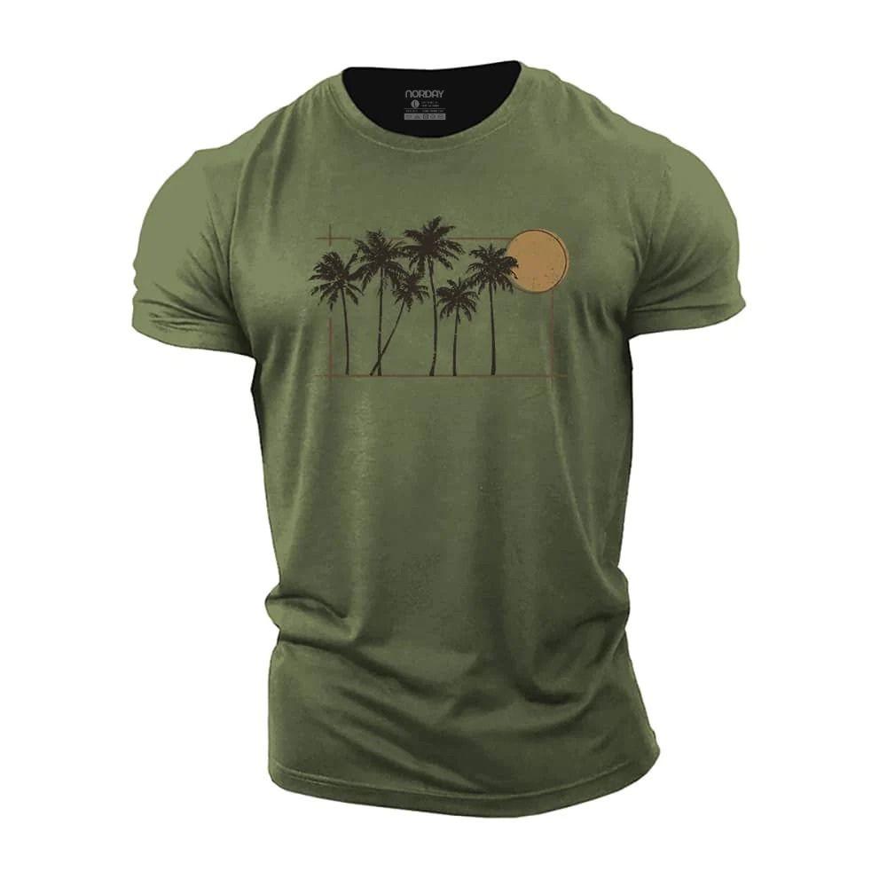 Palm Sunset Cotton T-Shirt