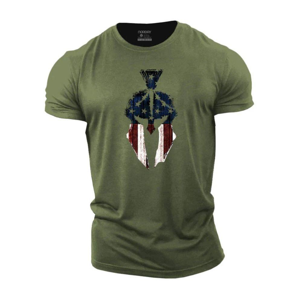 Flag Spartan Cotton T-Shirt
