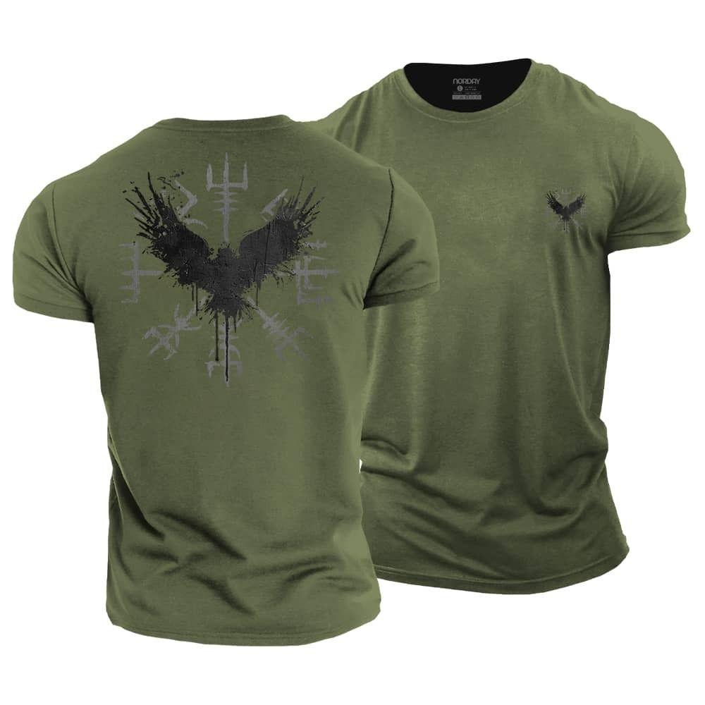 Viking Eagle Compass Cotton T-Shirt