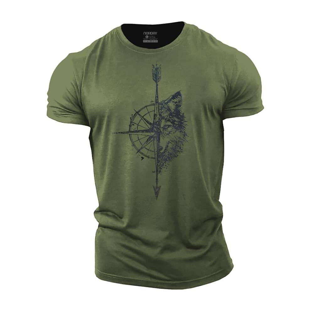Wolf Compass Cotton T-Shirt