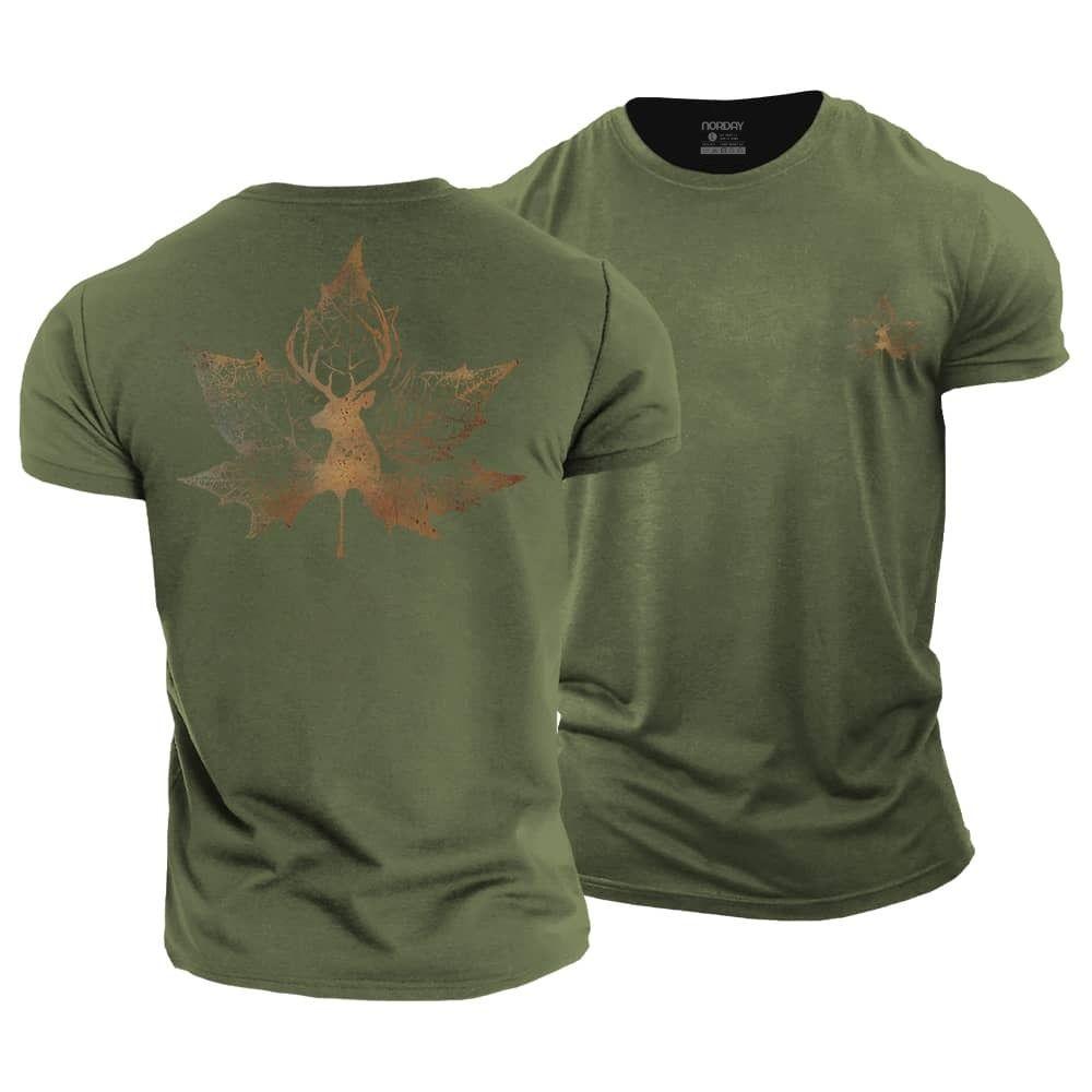 Wildlife Leaf Cotton T-Shirt