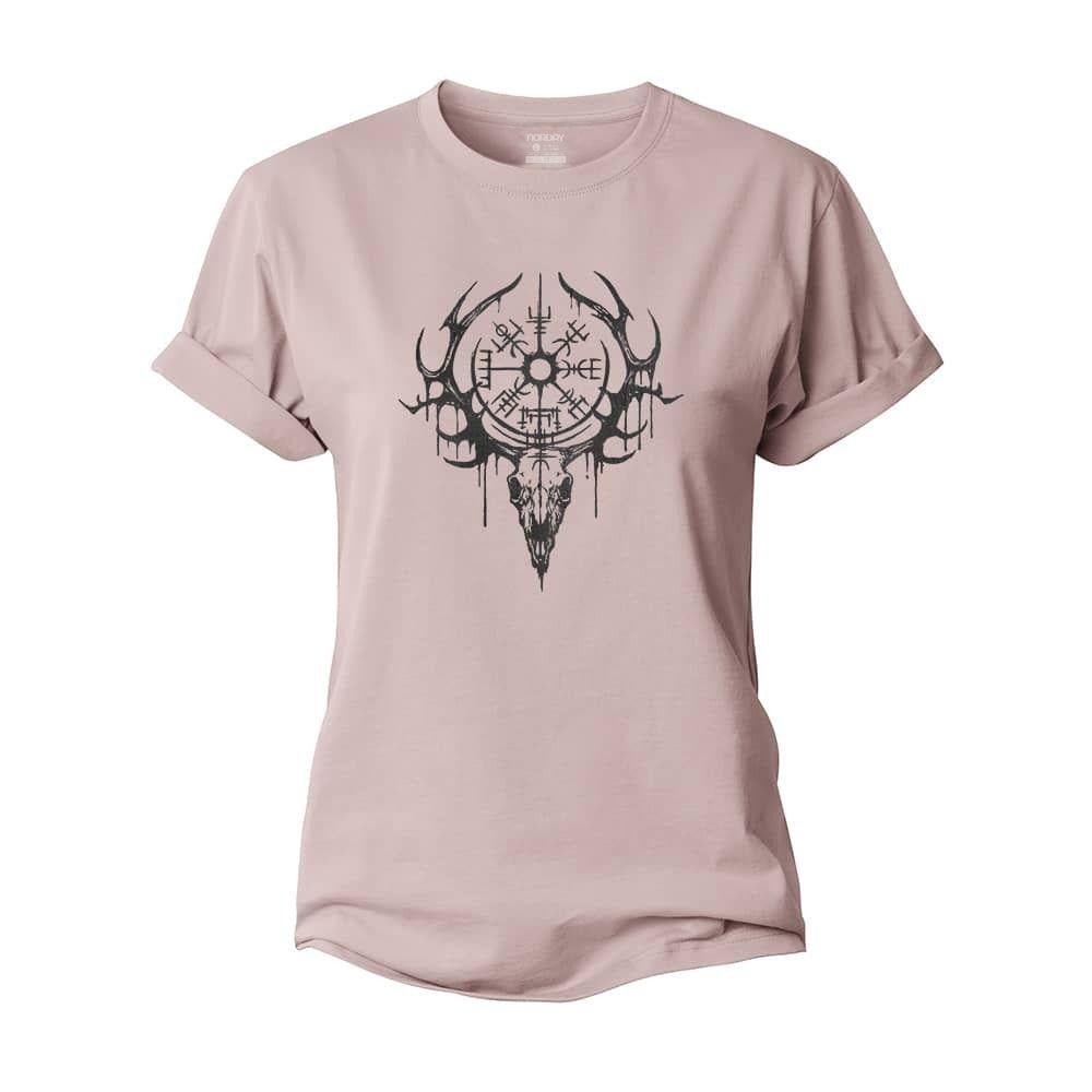 Viking Elk Skull Women's Cotton T-Shirt