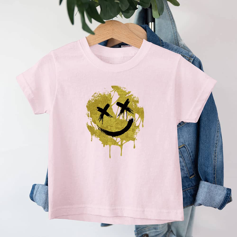 Cracked Smiley Youth Cotton T-Shirt