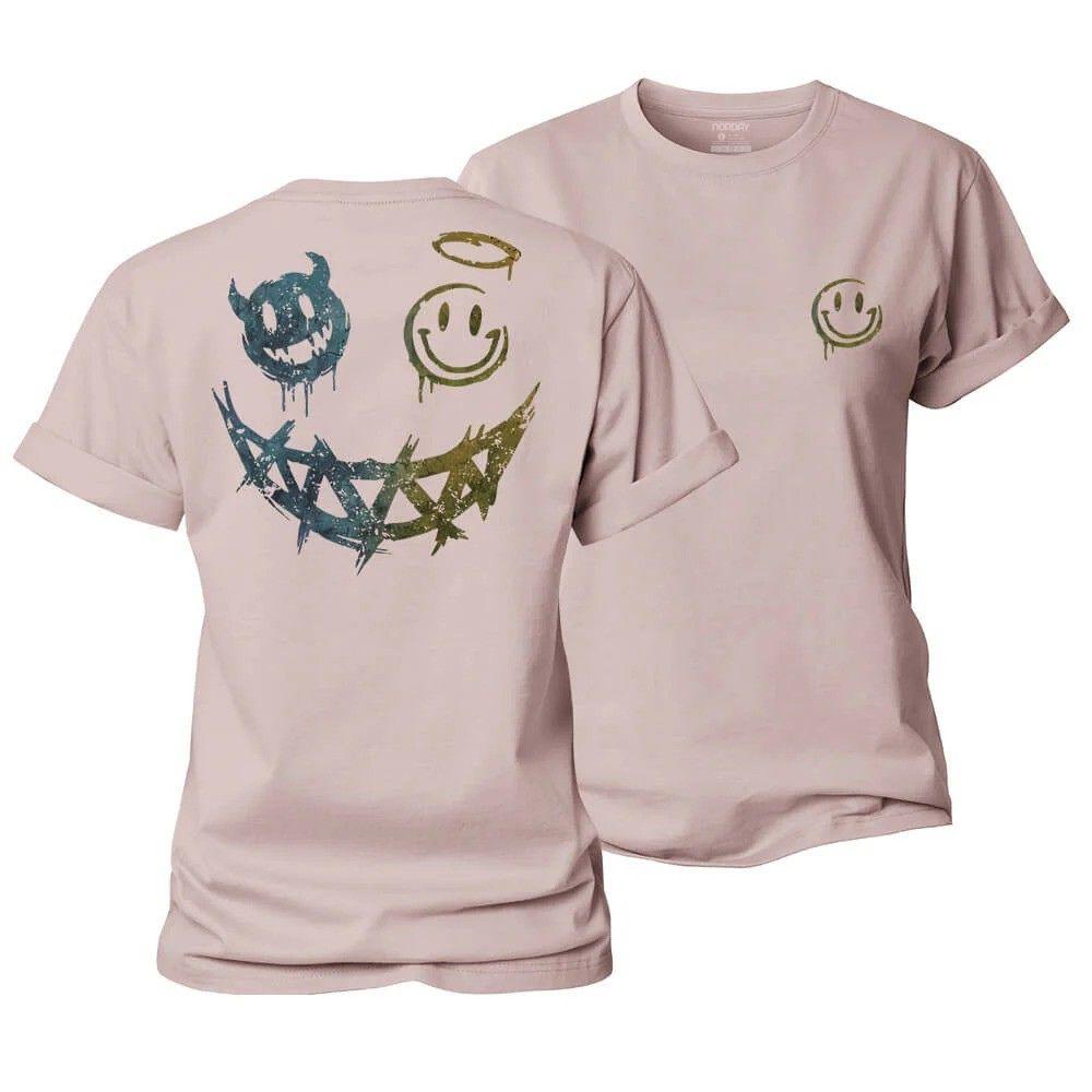 Angel Devil Smiley Women's Cotton T-Shirt
