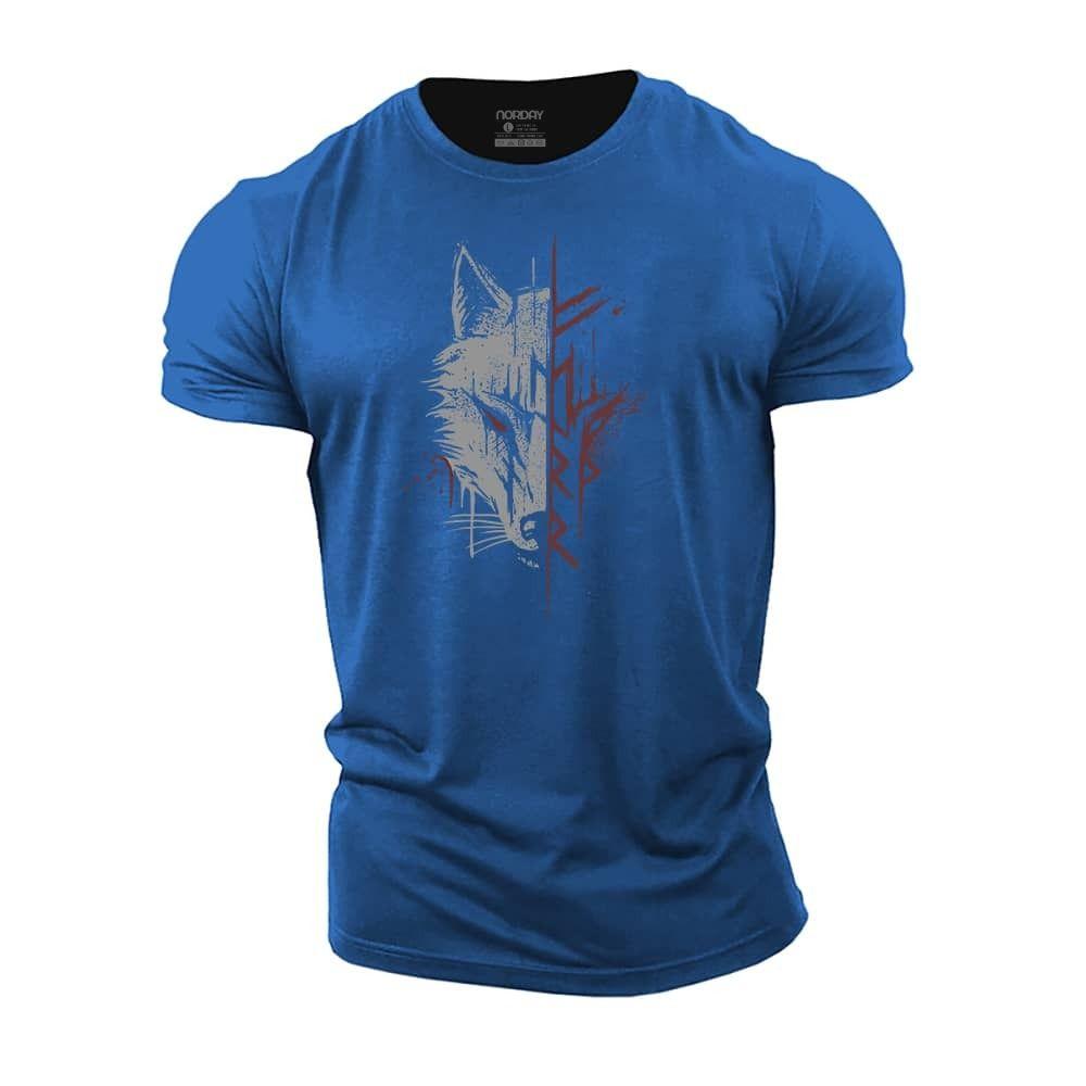 Cool Viking Wolf Cotton T-Shirt