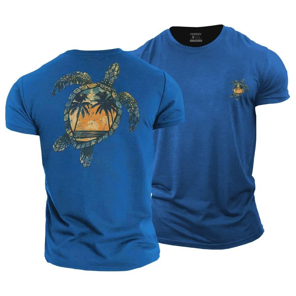 Beach Turtle Cotton T-Shirt