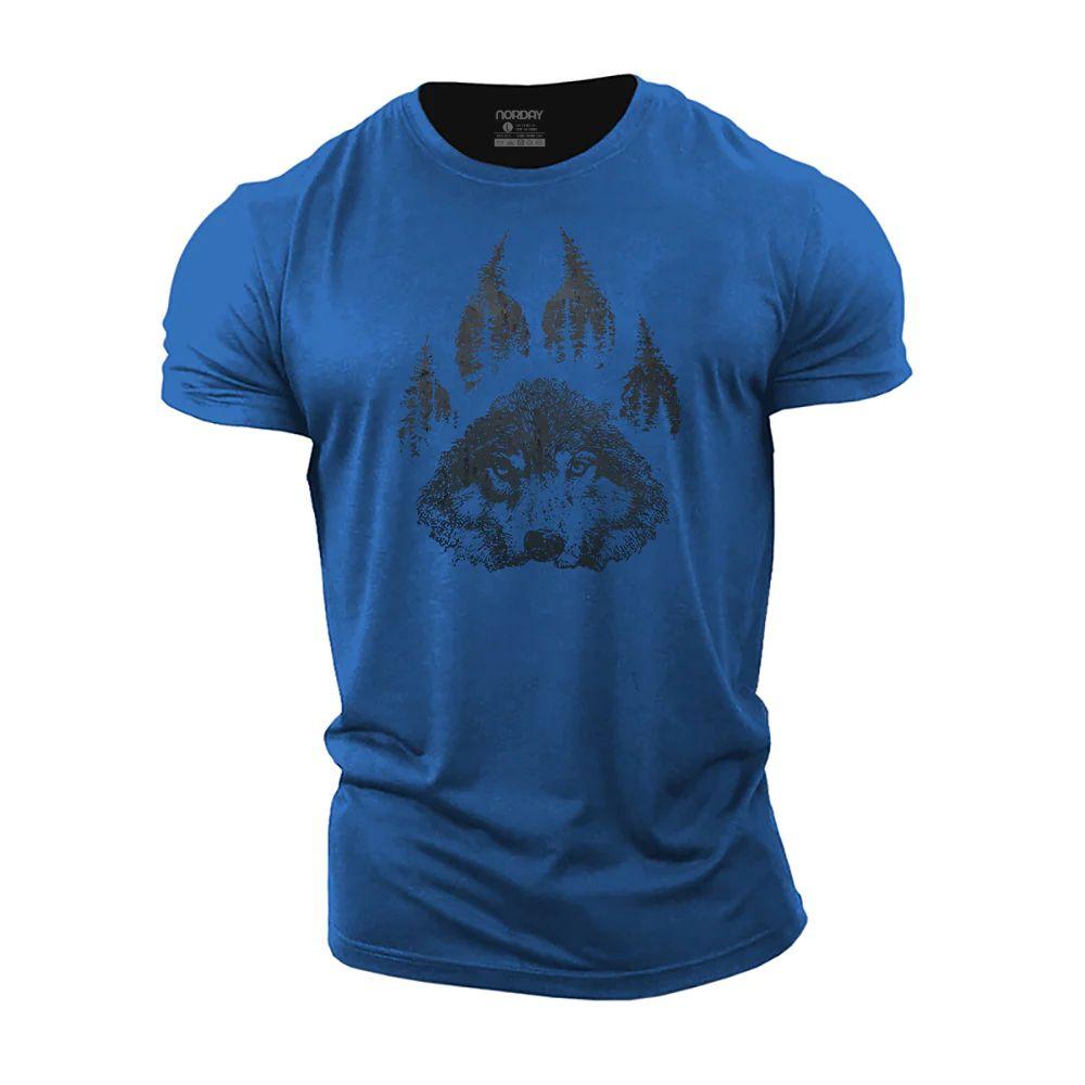 Wolf Paw Forest Cotton T-Shirt