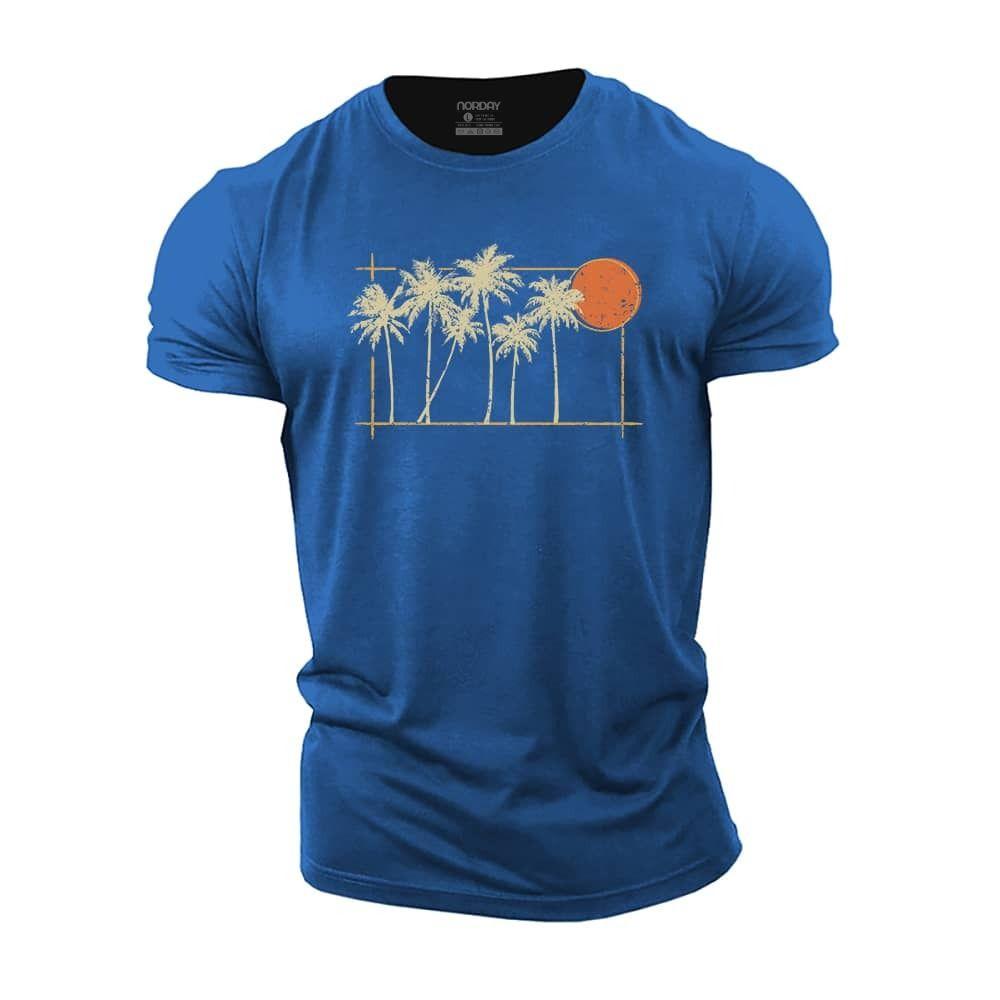 Palm Sunset Cotton T-Shirt