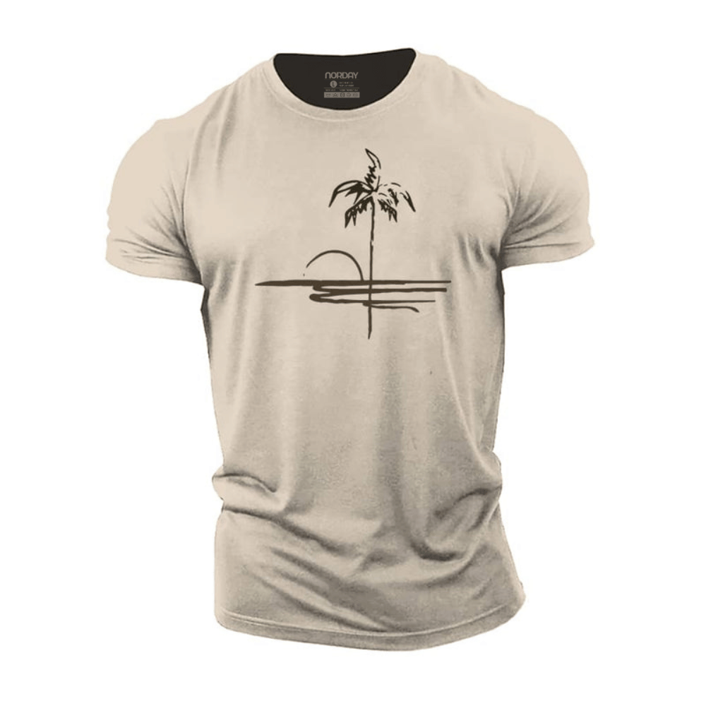 Simple Beach Cotton T-Shirt