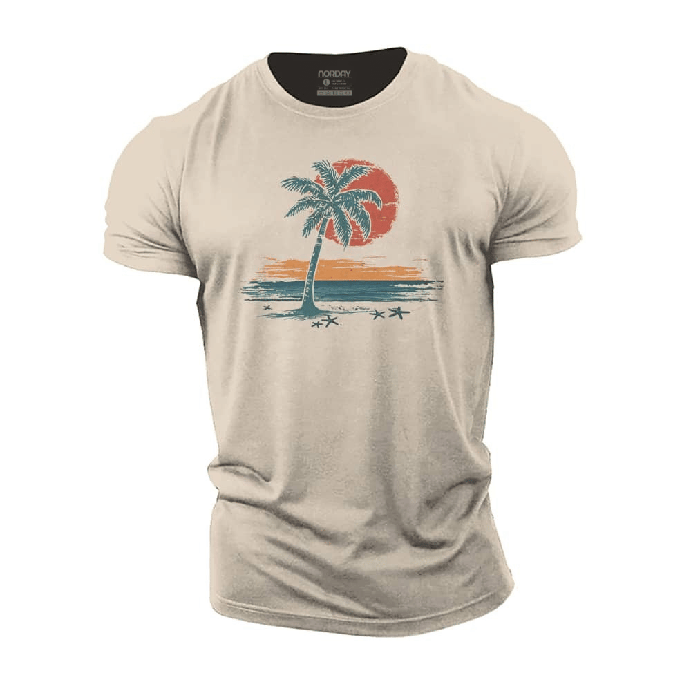 Sunset At The Seaside Cotton T-Shirt