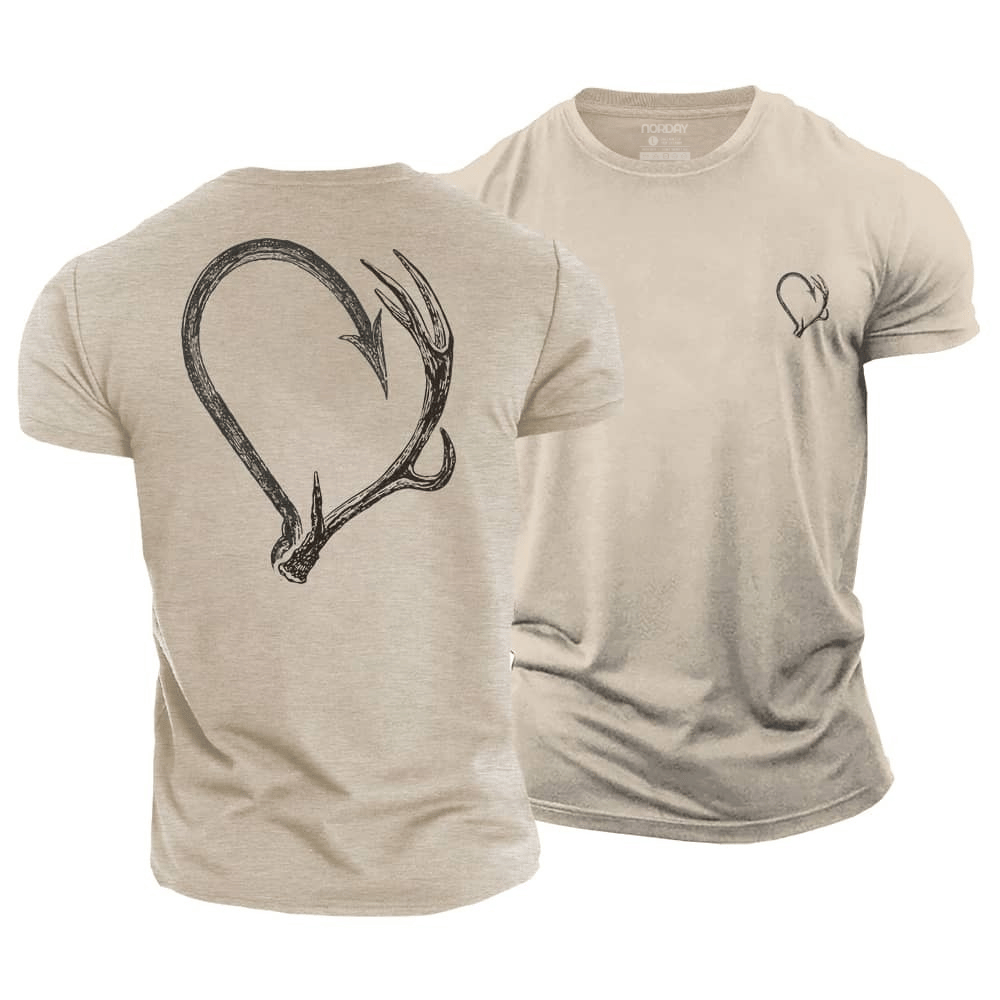 Hook Meets Antler Cotton T-Shirt