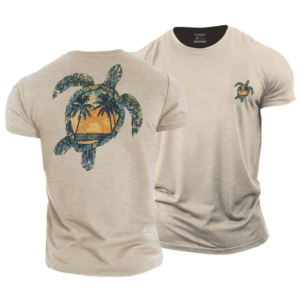 Beach Turtle Cotton T-Shirt