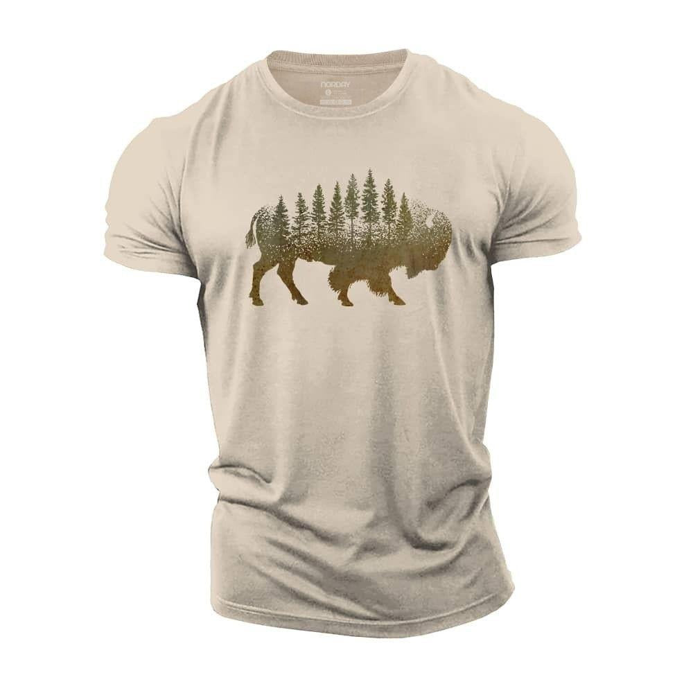Bison Forest Cotton T-Shirt