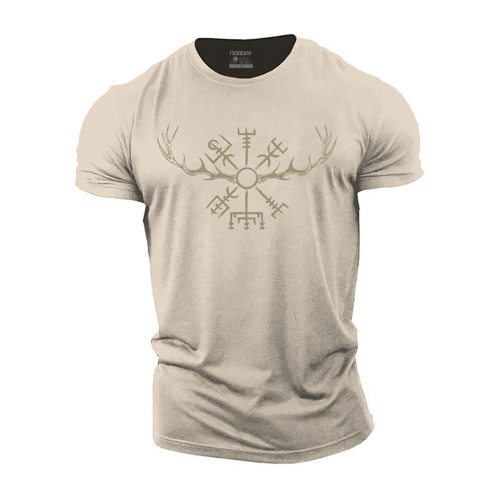 Antler Viking Compass Cotton T-Shirt
