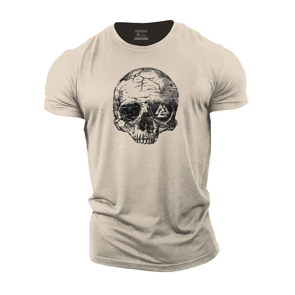 Viking Skull Cotton T-Shirt