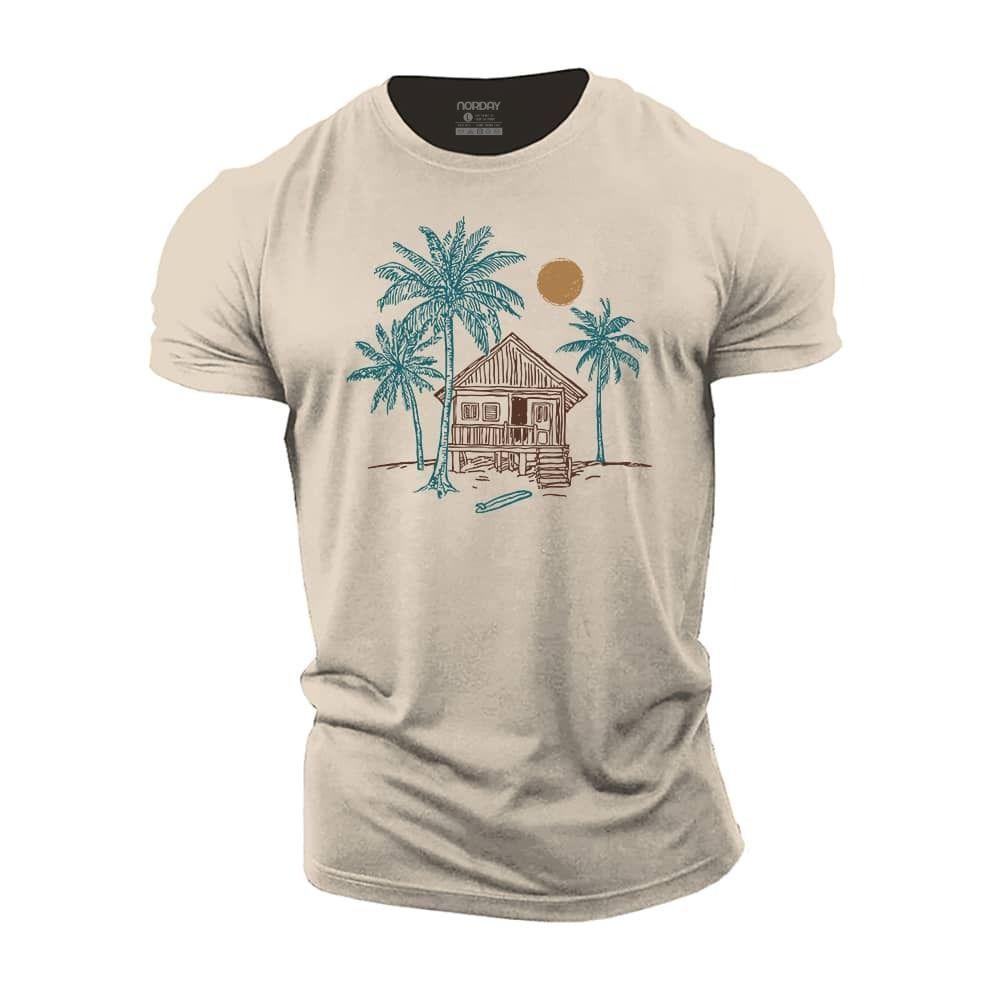 Seaside Cabin Cotton T-Shirt