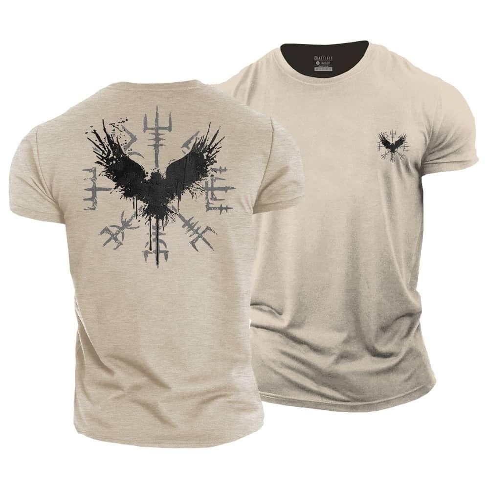 Viking Eagle Compass Cotton T-Shirt