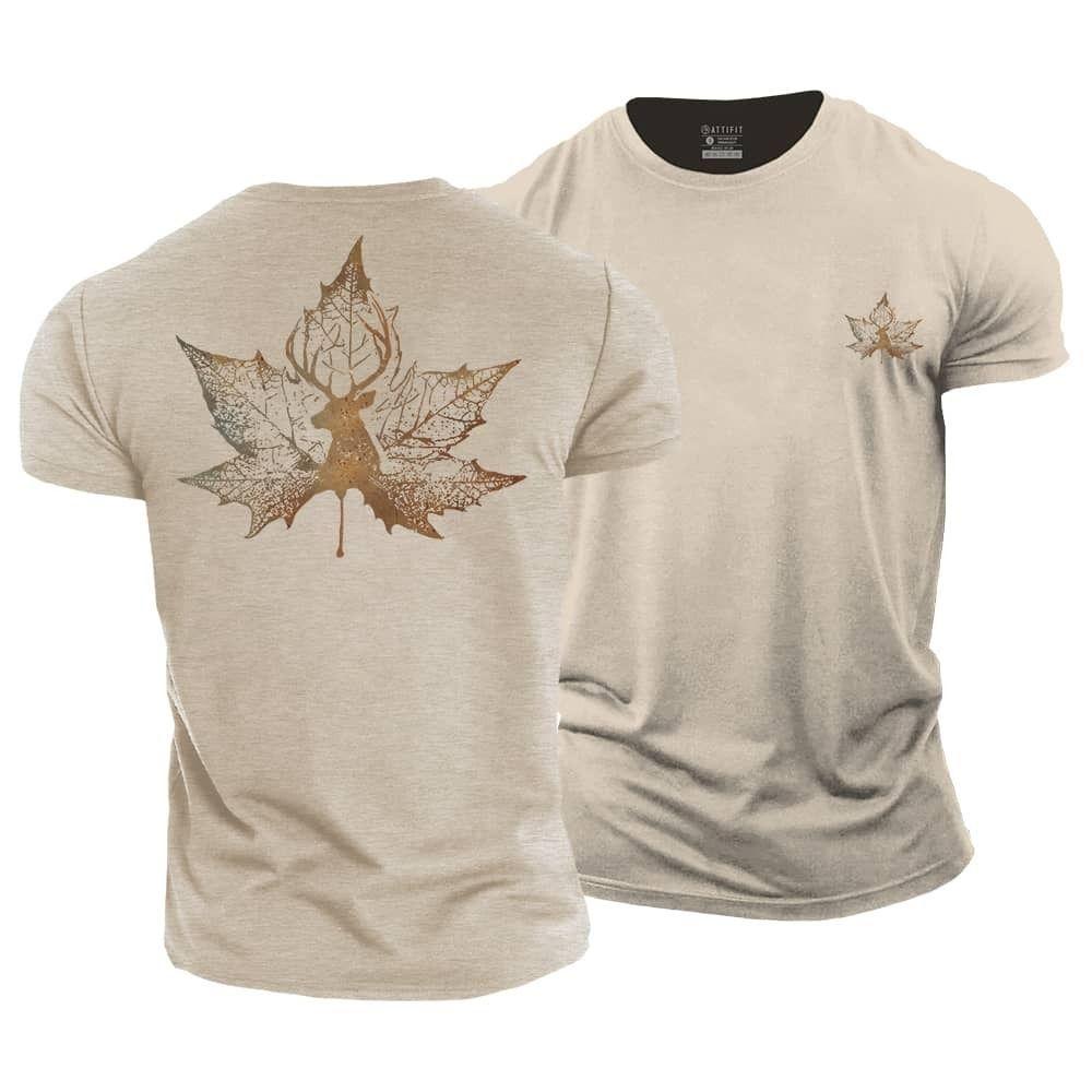 Wildlife Leaf Cotton T-Shirt