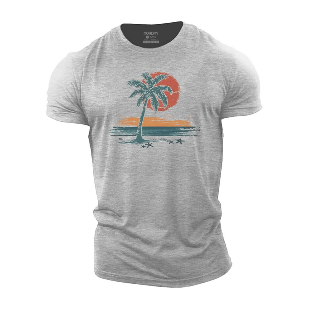 Sunset At The Seaside Cotton T-Shirt