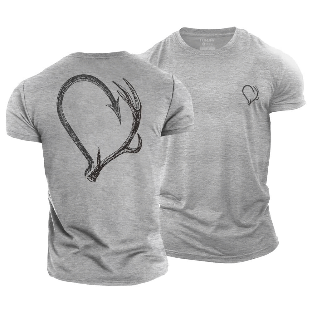 Hook Meets Antler Cotton T-Shirt