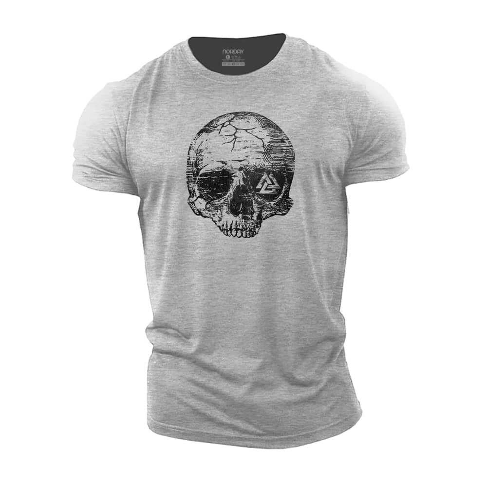 Viking Skull Cotton T-Shirt