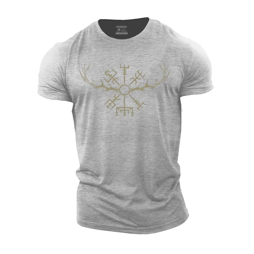 Antler Viking Compass Cotton T-Shirt