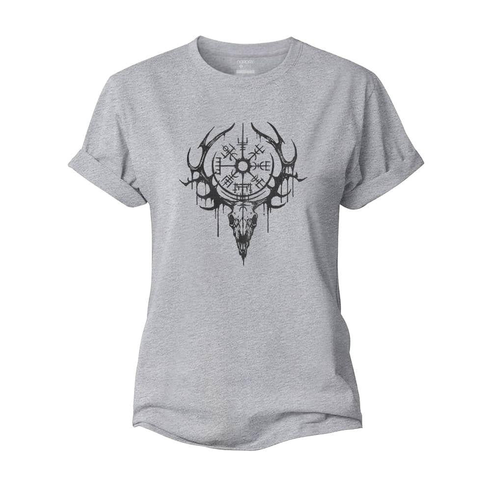 Viking Elk Skull Women's Cotton T-Shirt