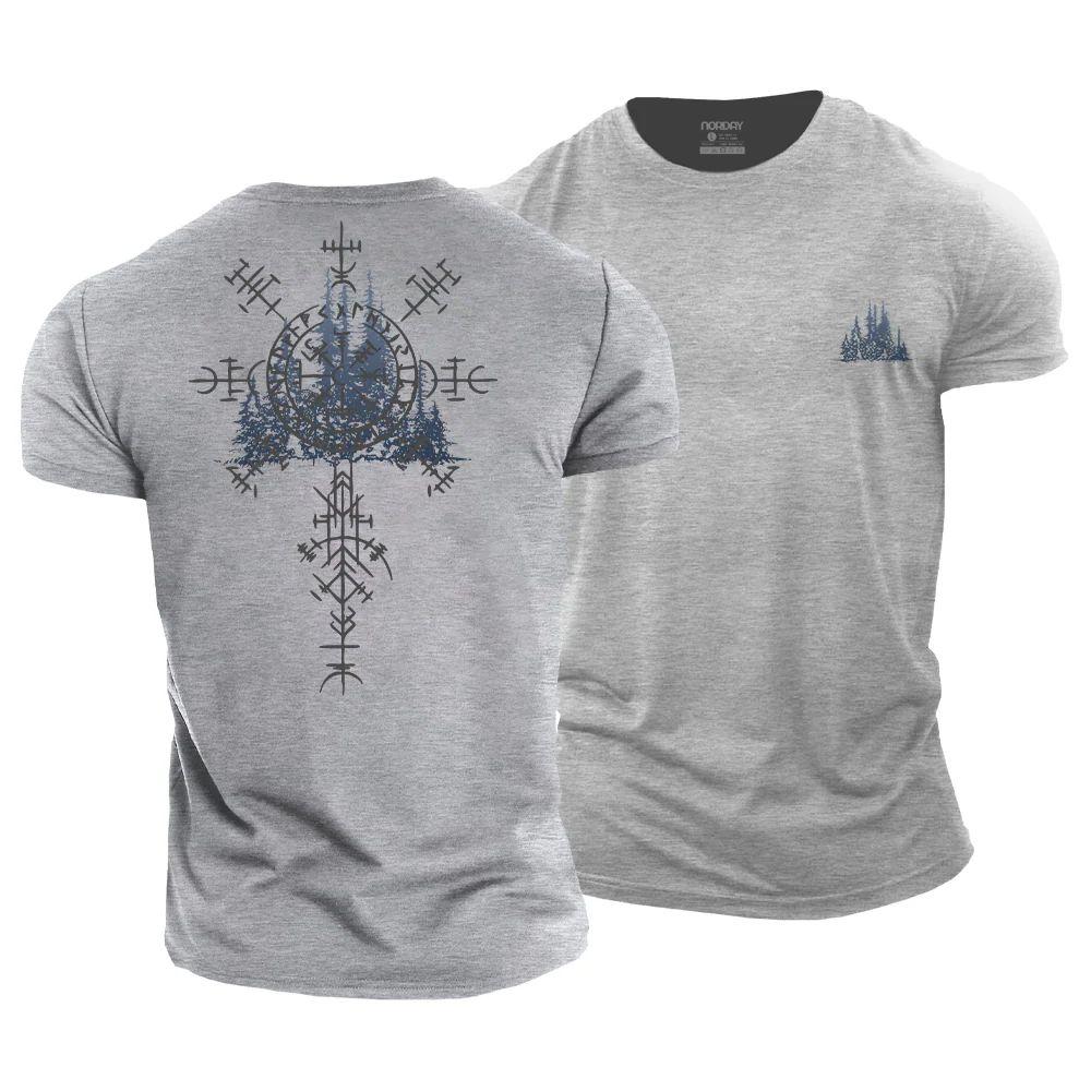 Viking Landscape Compass Cotton T-Shirt