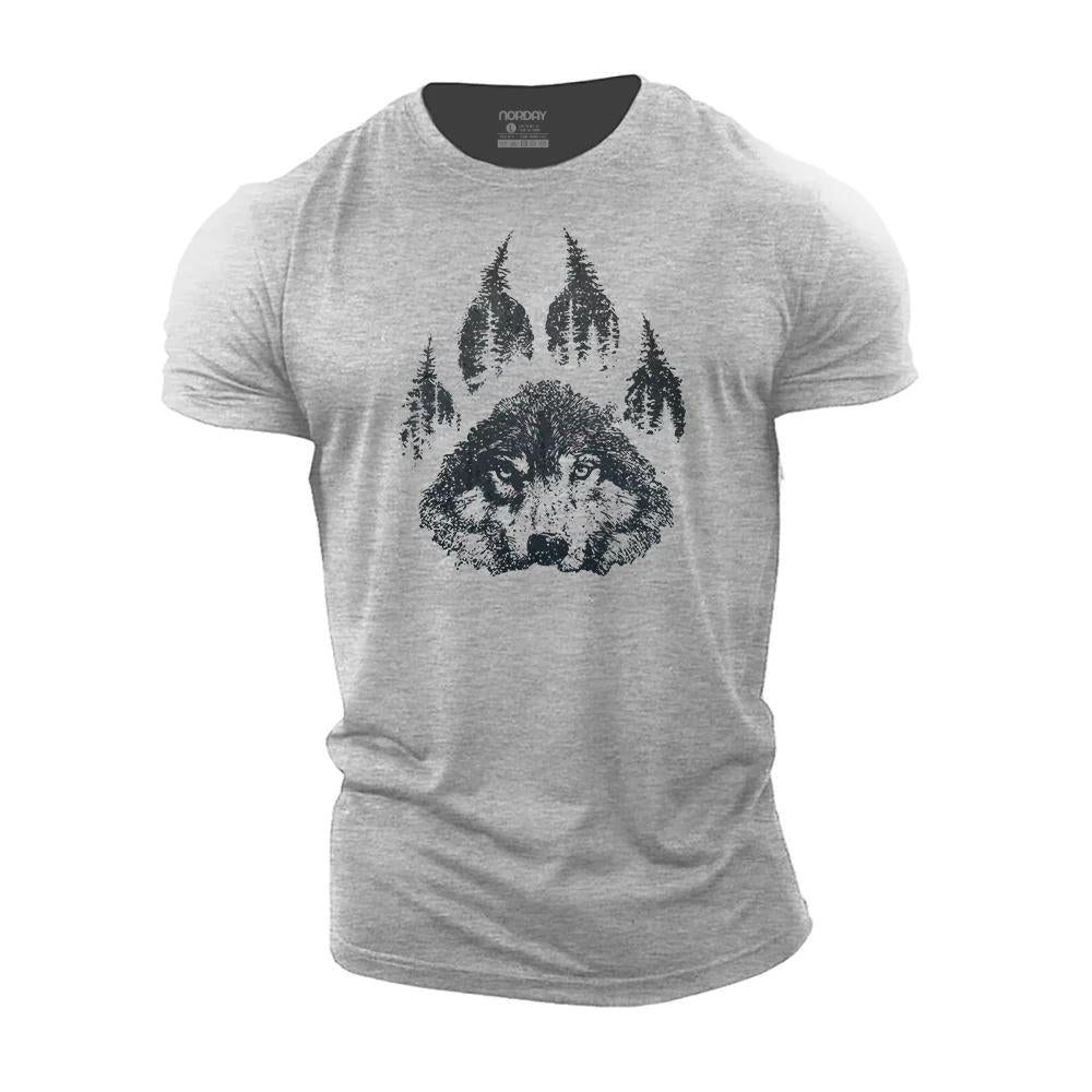 Wolf Paw Forest Cotton T-Shirt