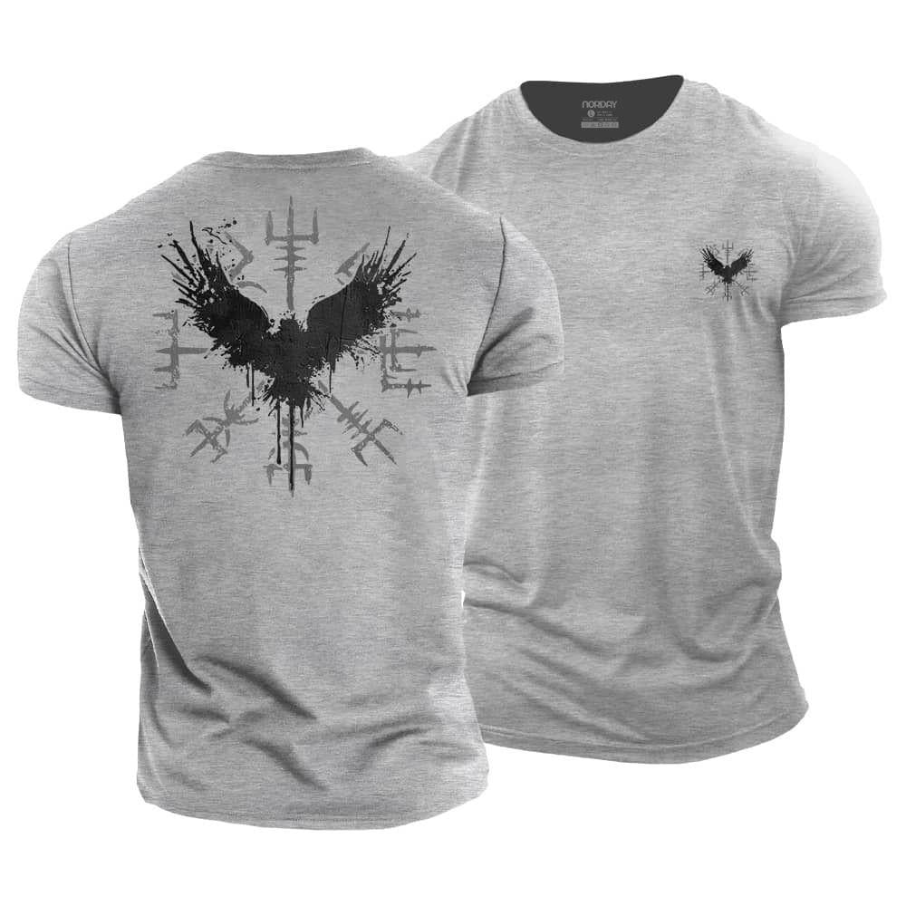 Viking Eagle Compass Cotton T-Shirt