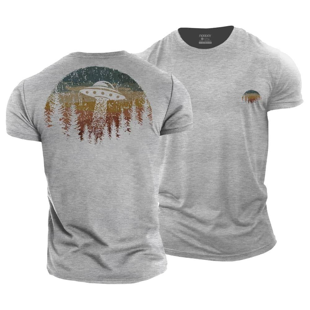 Sunset Spaceship Cotton T-Shirt