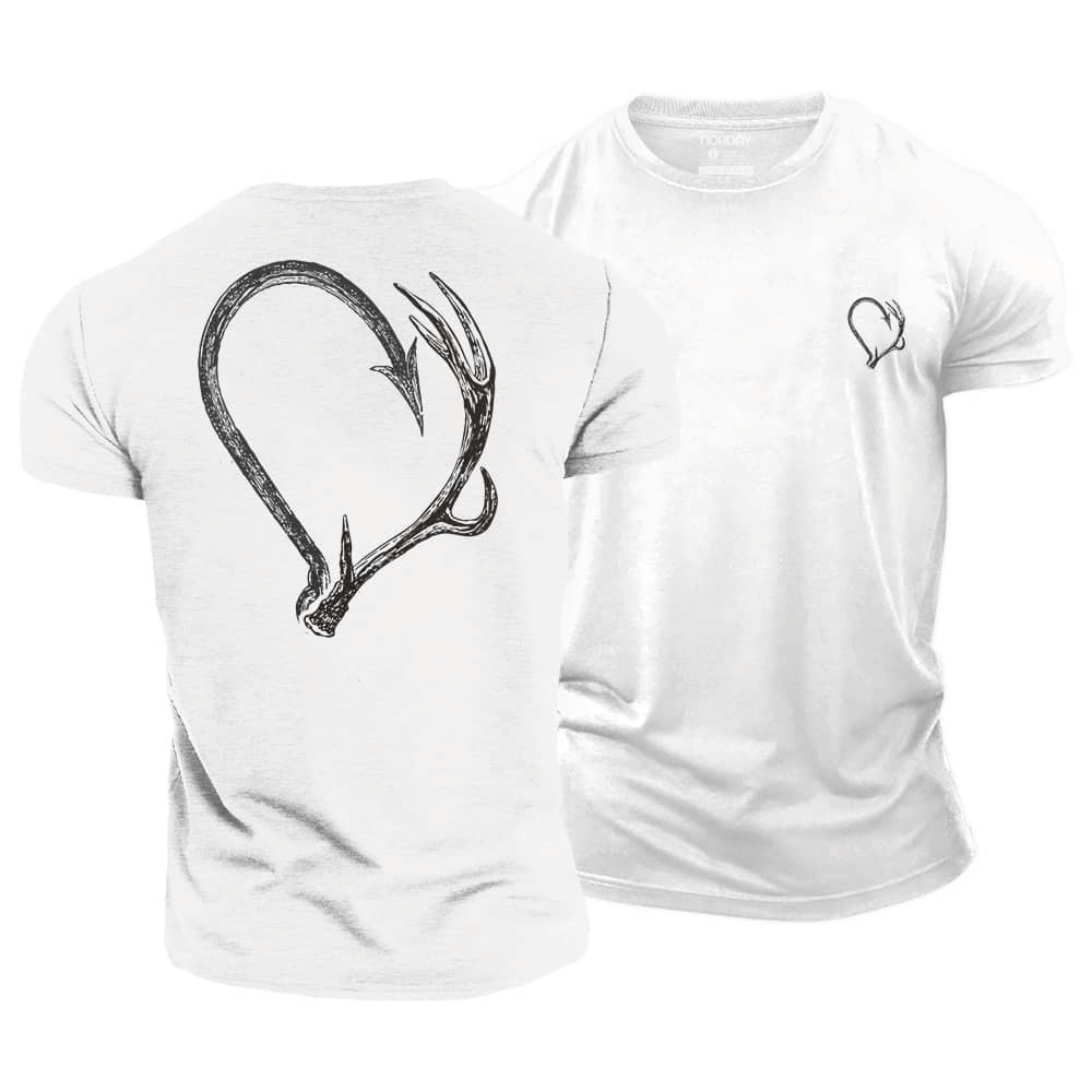 Hook Meets Antler Cotton T-Shirt