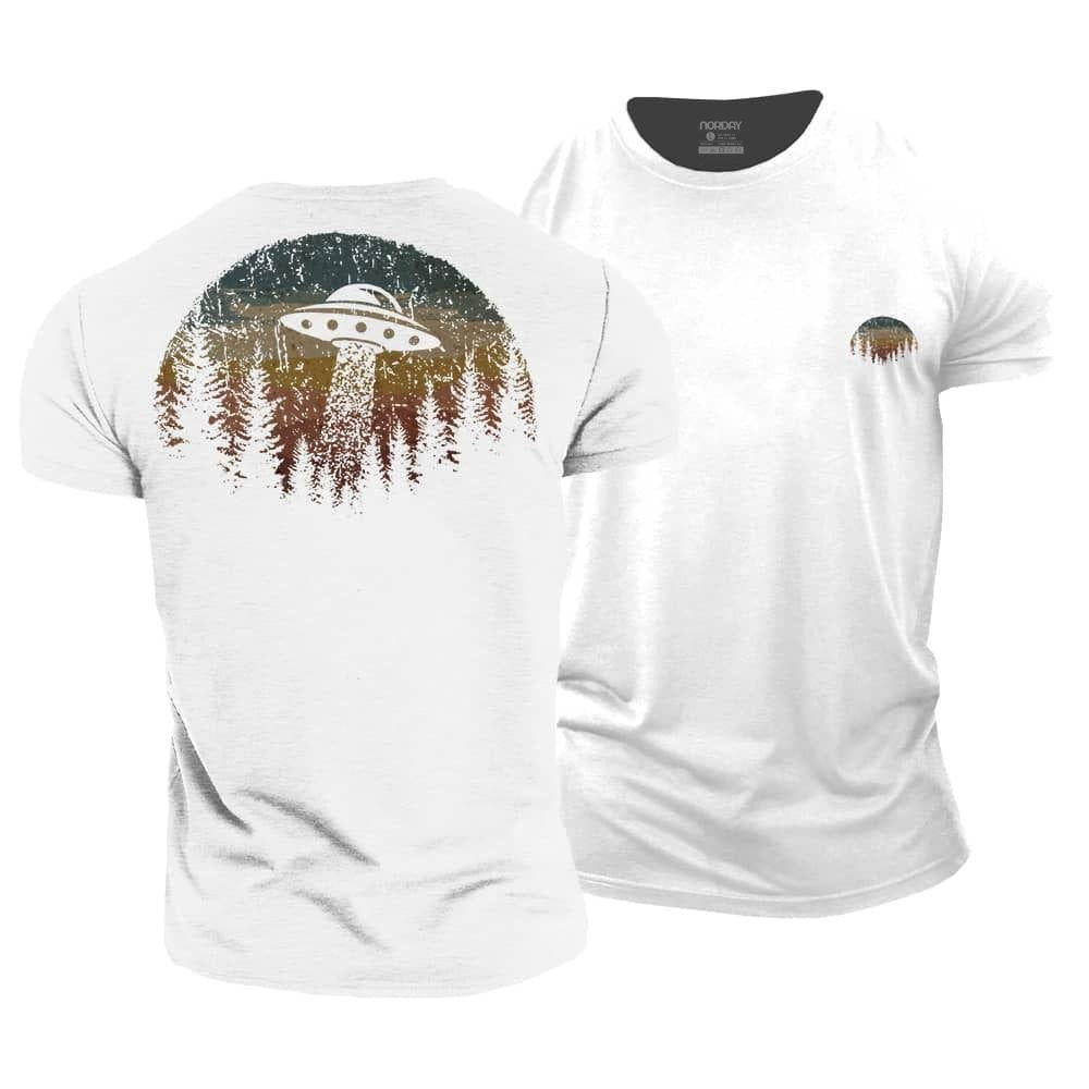 Sunset Spaceship Cotton T-Shirt