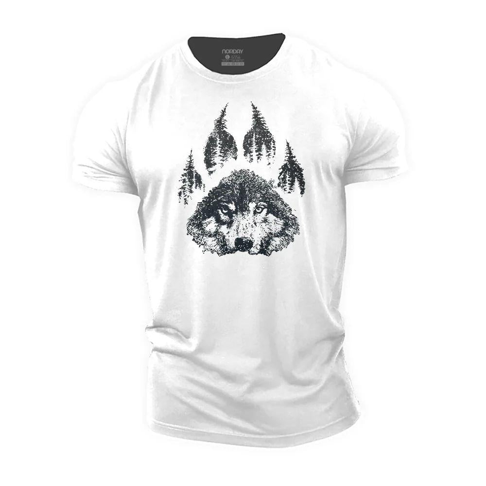 Wolf Paw Forest Cotton T-Shirt