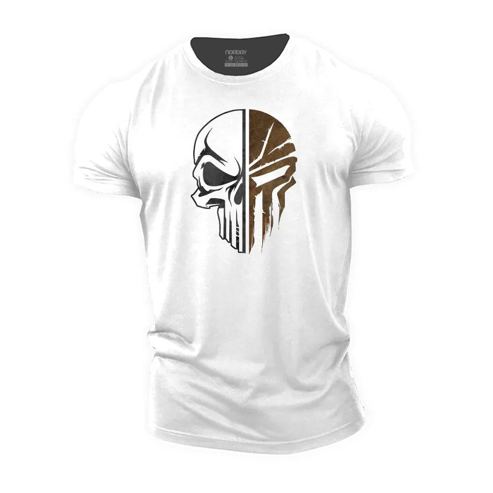 Skull Spartan Warrior Cotton T-Shirt